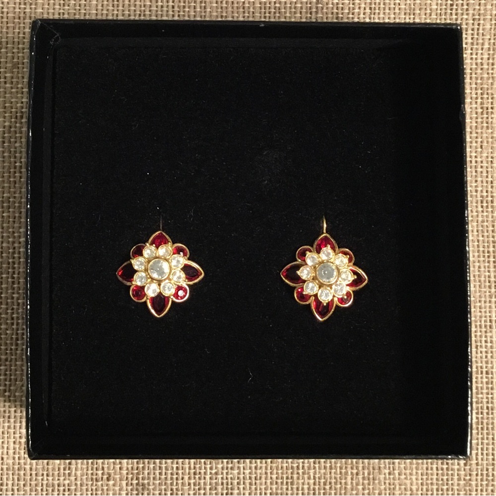 Joan Rivers Golden 12 Color Changeable Earrings